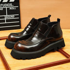 thick sole chelsea boots as dress shoes round toeyes