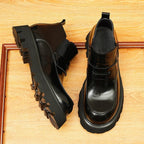 thick sole chelsea boots as dress shoes round toeyes