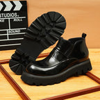 thick sole chelsea boots as dress shoes round toeyes