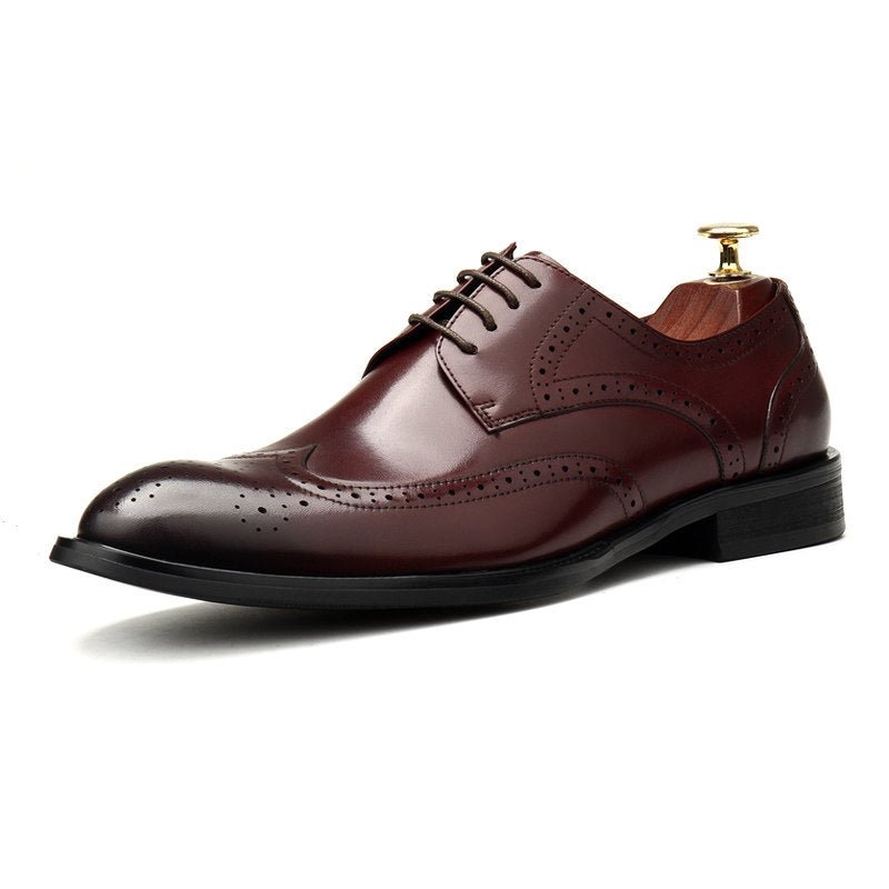 Trending Men's Brogue Derby Shoes: Luxury Formal Business Dressyes
