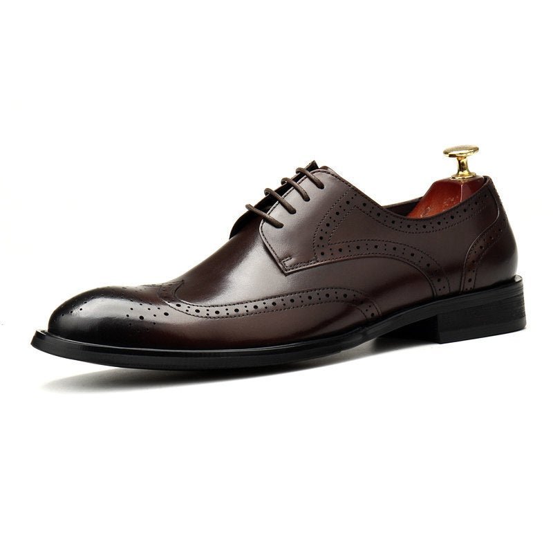 Trending Men's Brogue Derby Shoes: Luxury Formal Business Dressyes