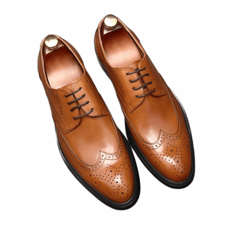 Trending Men's Brogue Derby Shoes: Luxury Formal Business Dressyes
