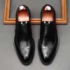 Trending Men's Brogue Derby Shoes: Luxury Formal Business Dressyes