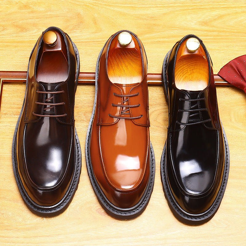 Trending Men's Platform Derby: Fashion Moc Toe Business Dress