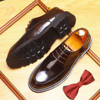 Trending Men's Platform Derby: Fashion Moc Toe Business Dress