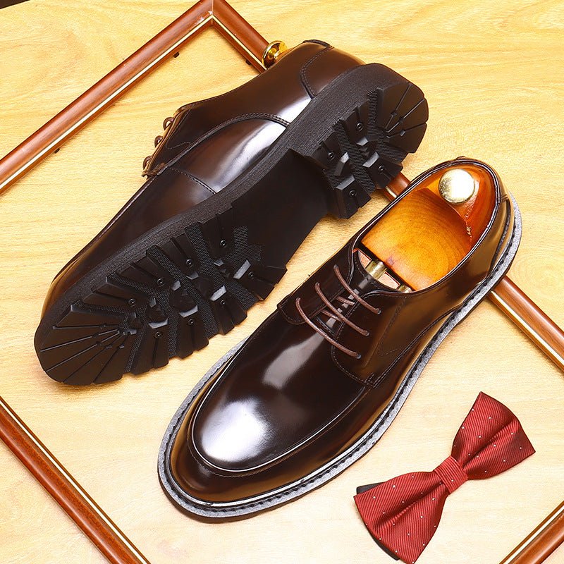 Trending Men's Platform Derby: Fashion Moc Toe Business Dress