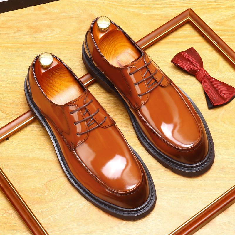 Trending Men's Platform Derby: Fashion Moc Toe Business Dress