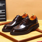 Trending Men's Platform Derby: Fashion Moc Toe Business Dress