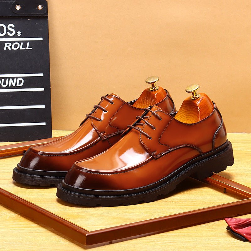Trending Men's Platform Derby: Fashion Moc Toe Business Dress