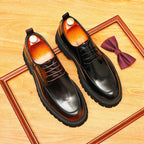 Trending Men's Platform Derby: Fashion Patent Leather Dress
