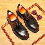 Trending Men's Platform Derby: Fashion Patent Leather Dress