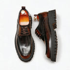 Trending Men's Platform Derby: Fashion Patent Leather Dress
