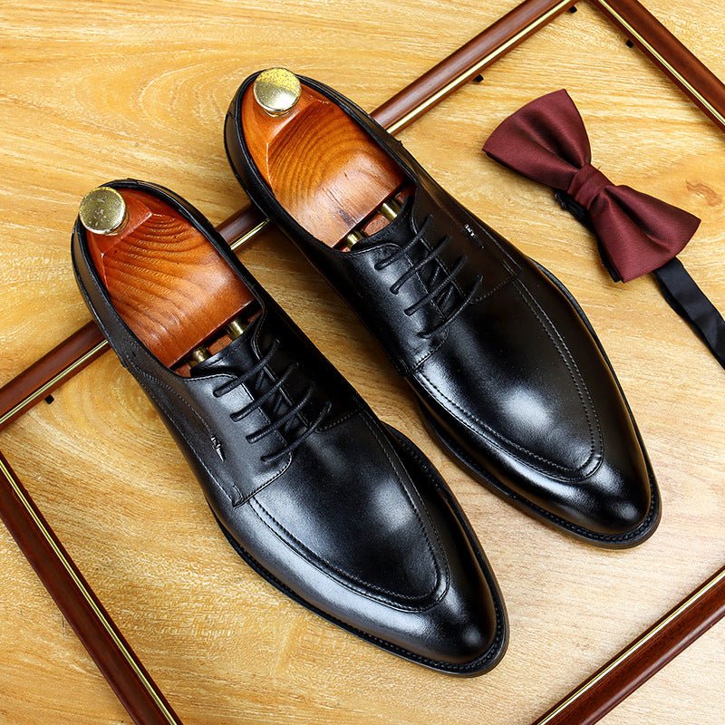 Trending Men's Printed Sole Derby: Fashion Moc Toe Business Dress
