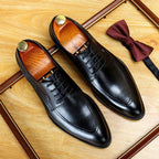 Trending Men's Printed Sole Derby: Fashion Moc Toe Business Dress
