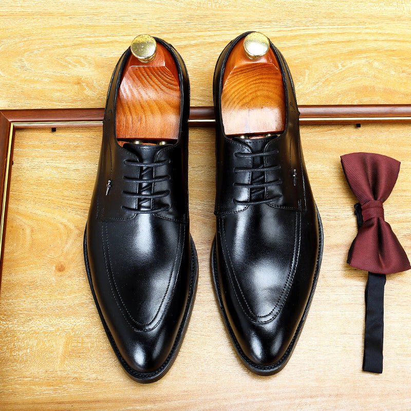 Trending Men's Printed Sole Derby: Fashion Moc Toe Business Dress
