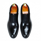 Two - Tone Mixed Media Oxford Shoes Elegant Wedding Dress Shoes Menyes
