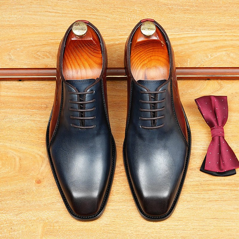 Two - Tone Script Oxford Shoes Elegant Gala Party Dress Shoes Menyes