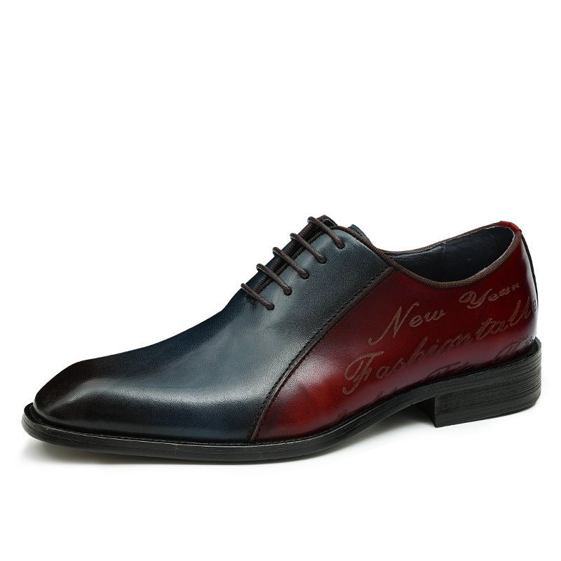 Two - Tone Script Oxford Shoes Elegant Gala Party Dress Shoes Menyes
