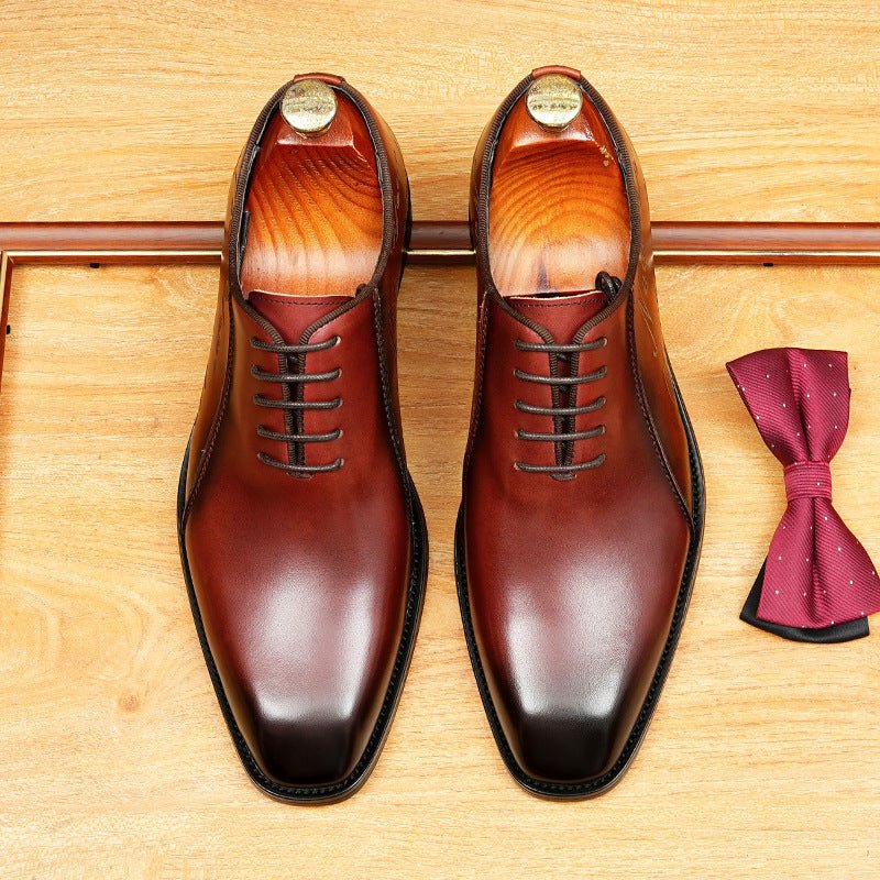 Two - Tone Script Oxford Shoes Elegant Gala Party Dress Shoes Menyes
