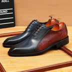 Two - Tone Script Oxford Shoes Elegant Gala Party Dress Shoes Menyes