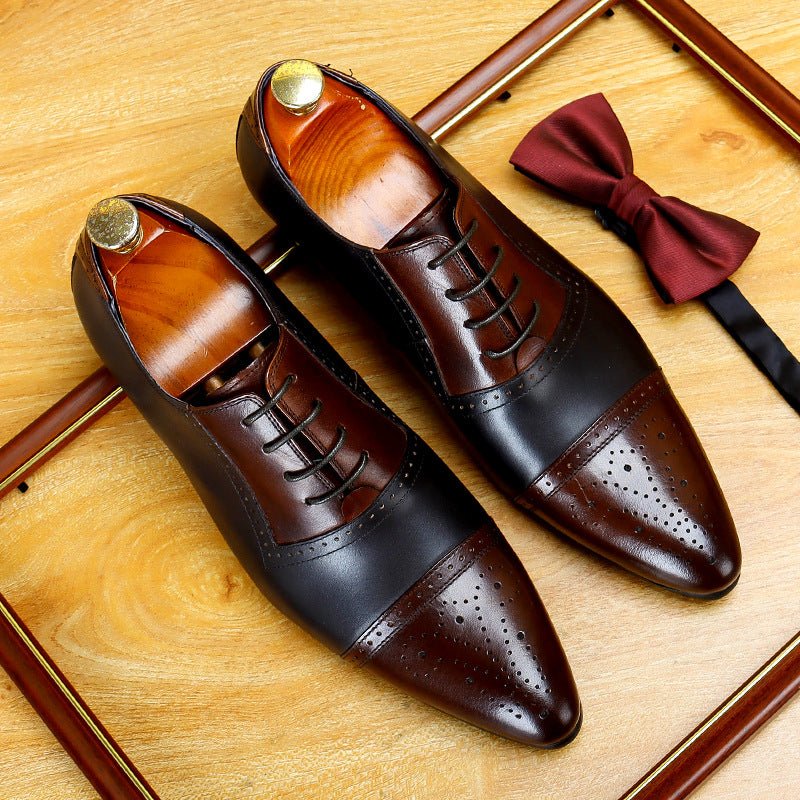 Two - Tone Wingtip Oxford Shoes Gatsby Party Dress Shoes Menyes