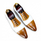 Two - Tone Wingtip Oxford Shoes Gatsby Party Dress Shoes Menyes