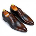 Two - Tone Wingtip Oxford Shoes Gatsby Party Dress Shoes Menyes