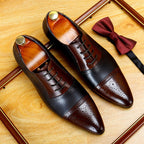 Two - Tone Wingtip Oxford Shoes Gatsby Party Dress Shoes Menyes