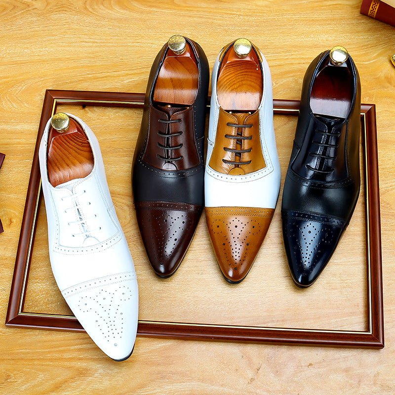 Two - Tone Wingtip Oxford Shoes Gatsby Party Dress Shoes Menyes
