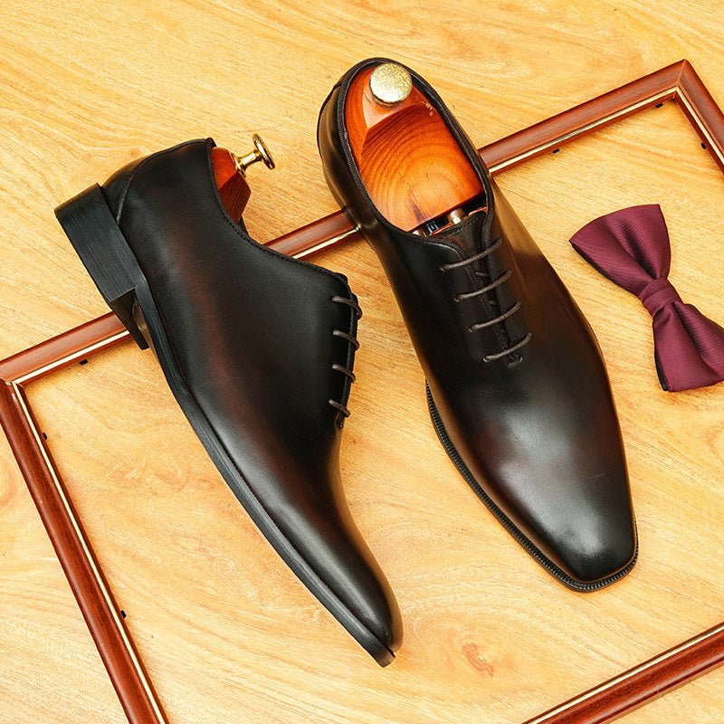 Wholecut Oxford Shoes Elegant Groom Wedding Dress Shoes Menyes
