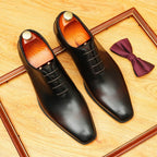 Wholecut Oxford Shoes Elegant Groom Wedding Dress Shoes Menyes