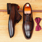 Wingtip Brogue Oxford Shoes Groomsmen Wedding Dress Shoes Menyes