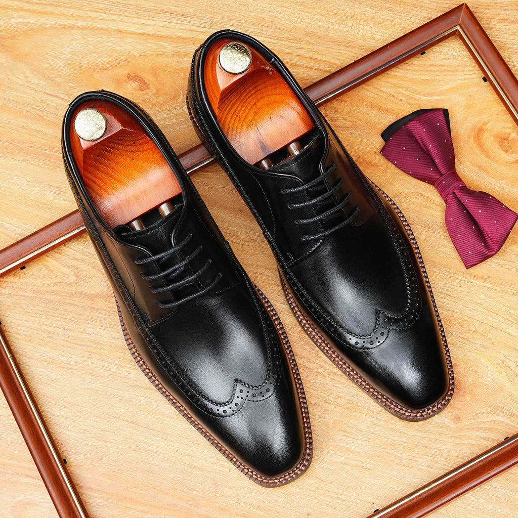 Wingtip Brogue Oxford Shoes Groomsmen Wedding Dress Shoes Menyes