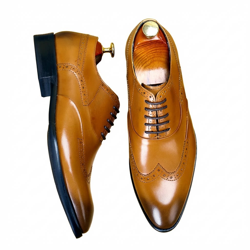 Wingtip Brogue Oxford Shoes Modern Groom Wedding Dress Shoes Menyes