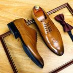 Wingtip Brogue Oxford Shoes Modern Groom Wedding Dress Shoes Menyes