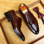 Wingtip Brogue Oxford Shoes Modern Groom Wedding Dress Shoes Menyes