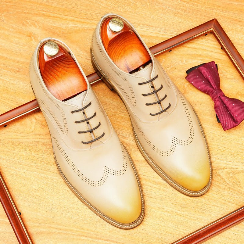 Wingtip Brogue Oxford Shoes Summer Wedding Dress Shoes Menyes