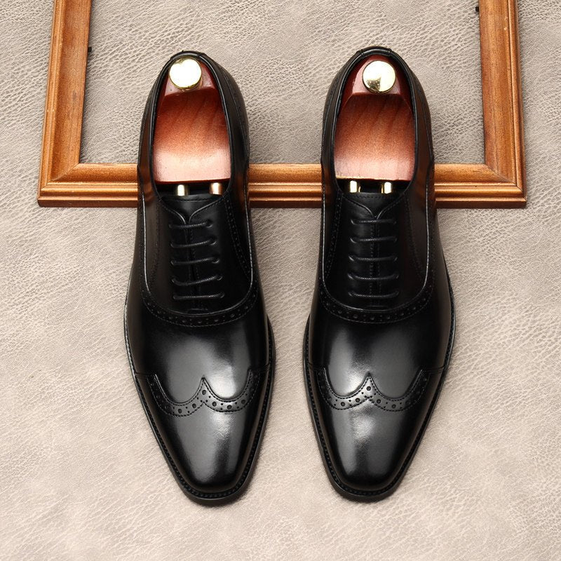 Wingtip Brogue Oxfords: Modern Fashion Wedding Men's Dress Shoesyes