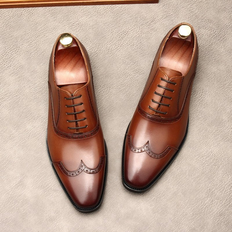 Wingtip Brogue Oxfords: Modern Fashion Wedding Men's Dress Shoesyes