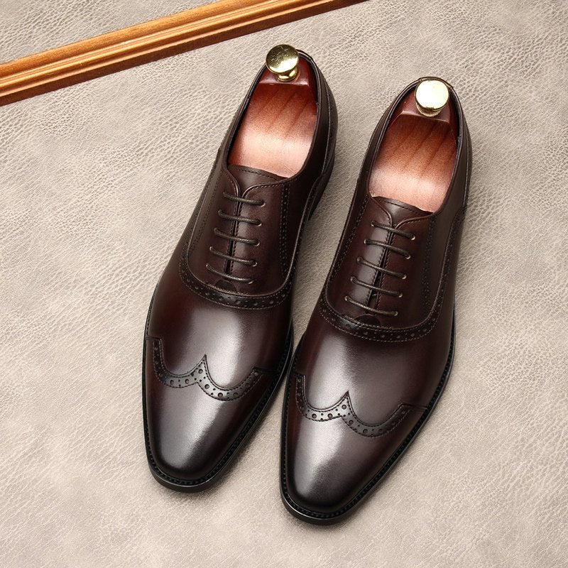 Wingtip Brogue Oxfords: Modern Fashion Wedding Men's Dress Shoesyes