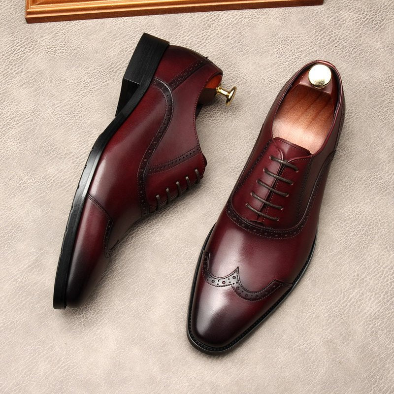 Wingtip Brogue Oxfords: Modern Fashion Wedding Men's Dress Shoesyes