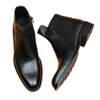 zipper ankle boots formal boots for men Dress shoesyes