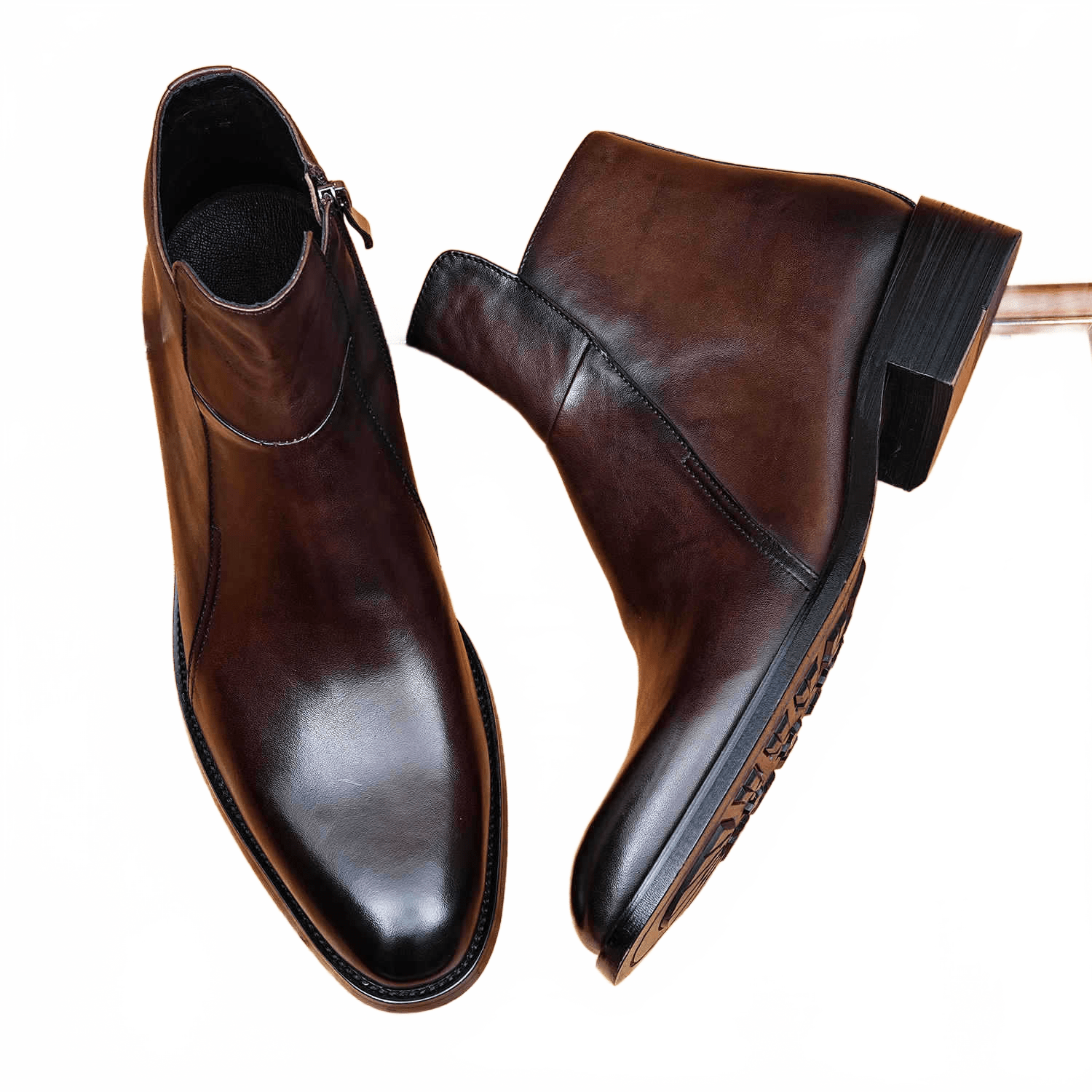 zipper ankle boots formal boots for men Dress shoesyes