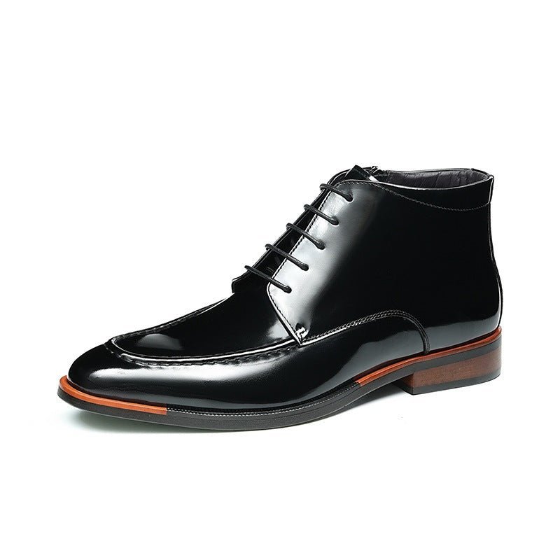 zipper dress boots men's fashion lace up Ankle bootsyes