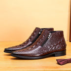 zipper men's style dress boots fashion Ankle bootsyes